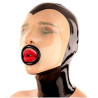 LateXcite Cagoule Facial Mouth Noir-Transparent